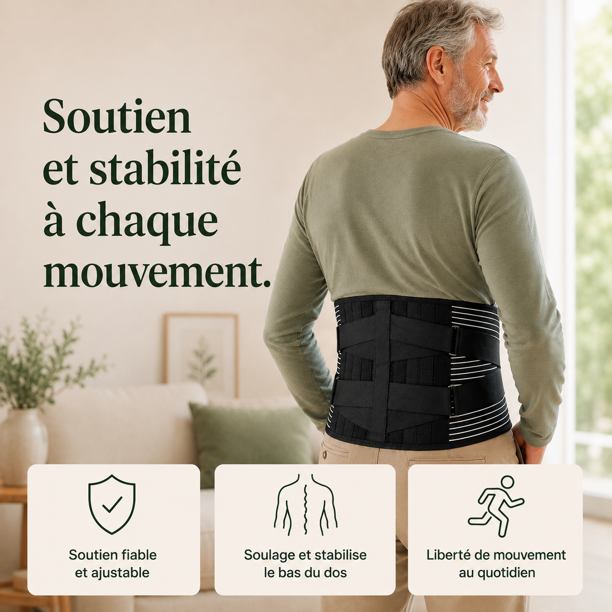 Ceinture Lombaire de Soutien Ajustable