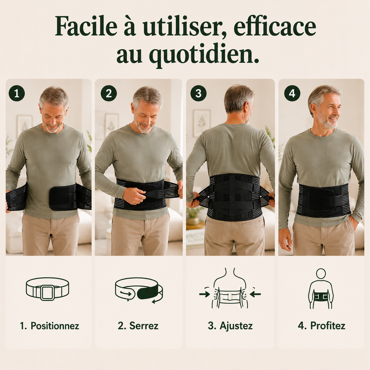 Ceinture Lombaire de Soutien Ajustable