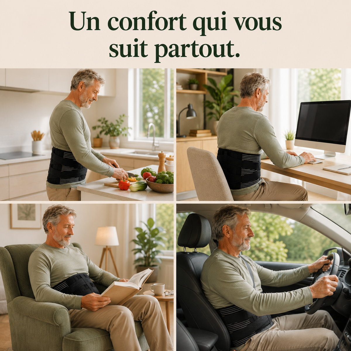 Ceinture Lombaire de Soutien Ajustable