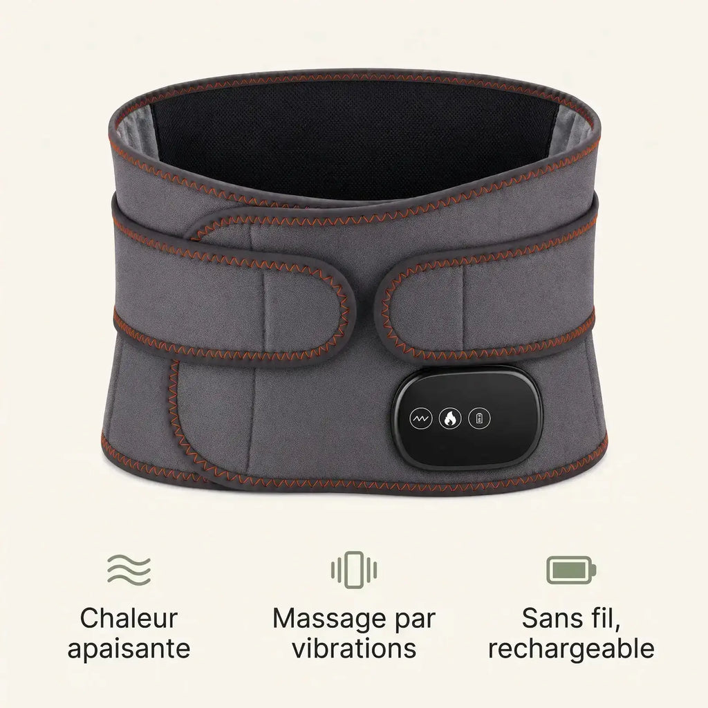 Ceinture Lombaire Chauffante & Massante Rechargeable