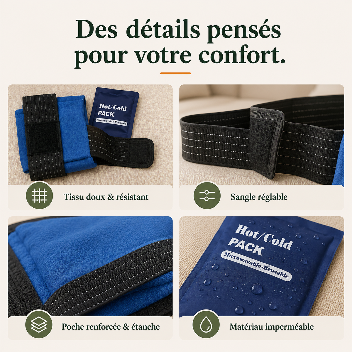 Compresse Chaud / Froid Réutilisable