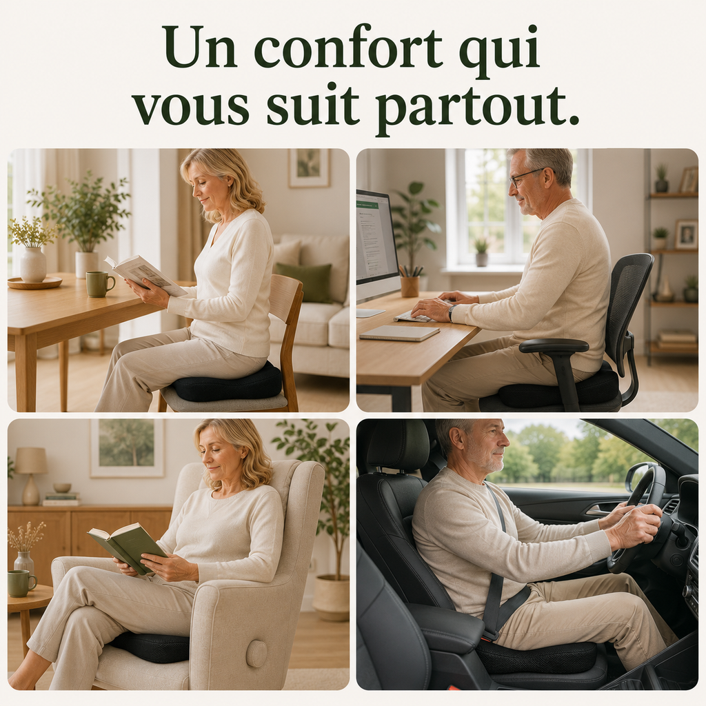 Coussin d’Assise Ergonomique Mémoire de Forme