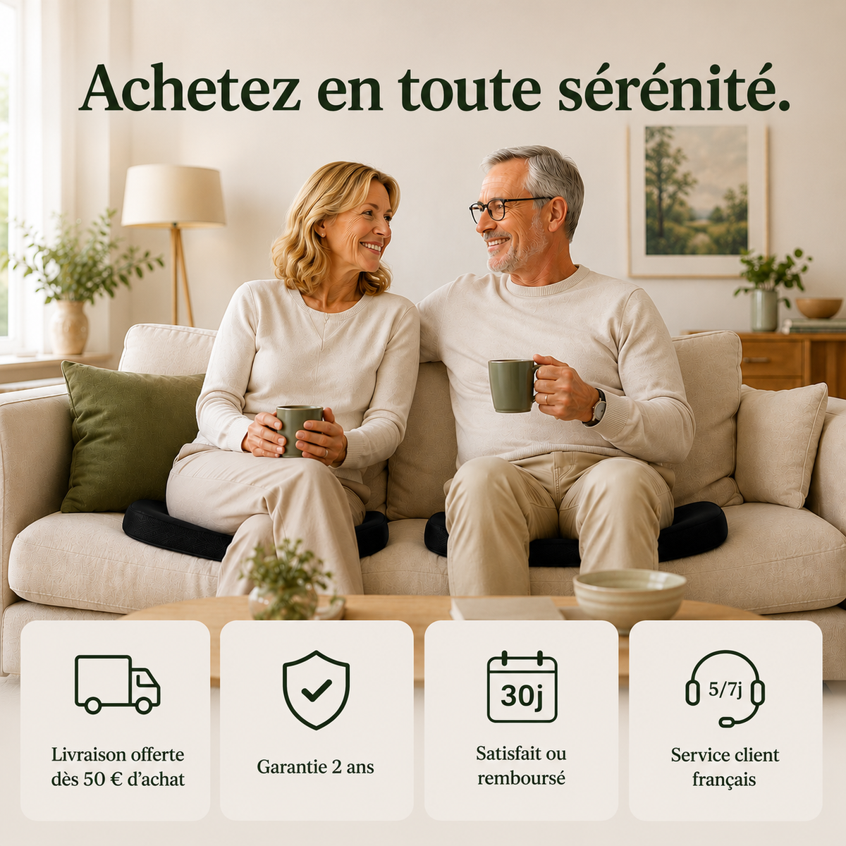 Coussin d’Assise Ergonomique Mémoire de Forme