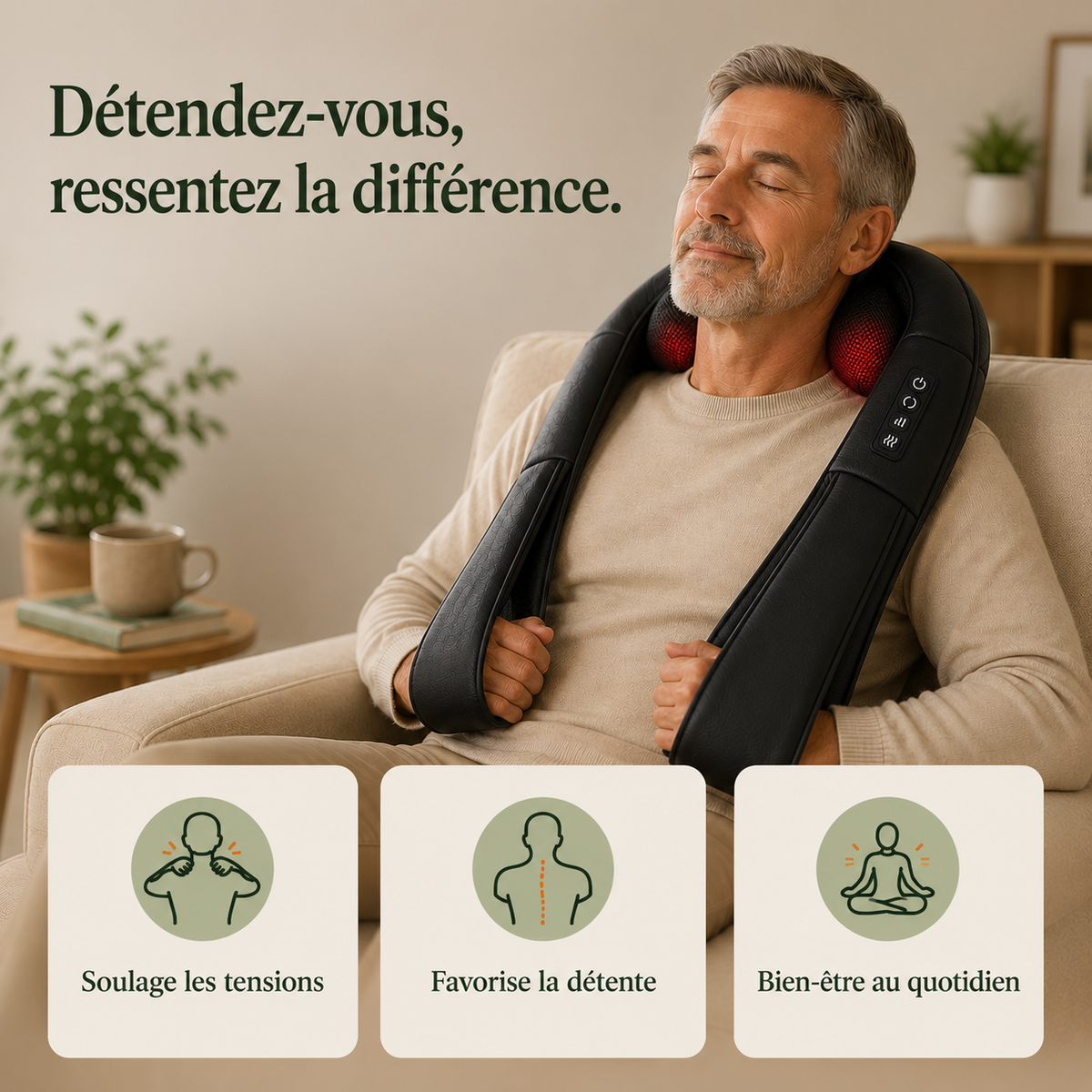 Masseur Chauffant Relax Dos & Nuque