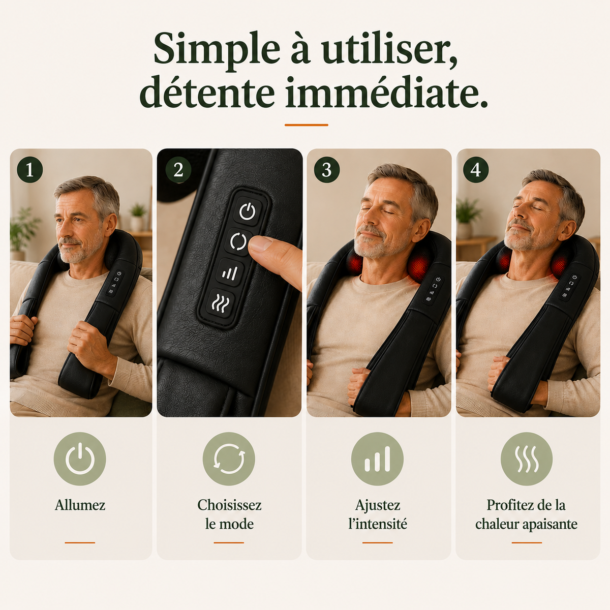Masseur Chauffant Relax Dos & Nuque