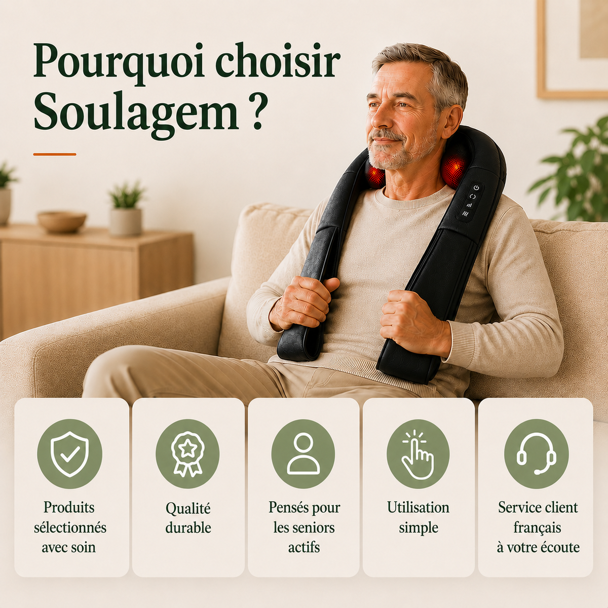 Masseur Chauffant Relax Dos & Nuque