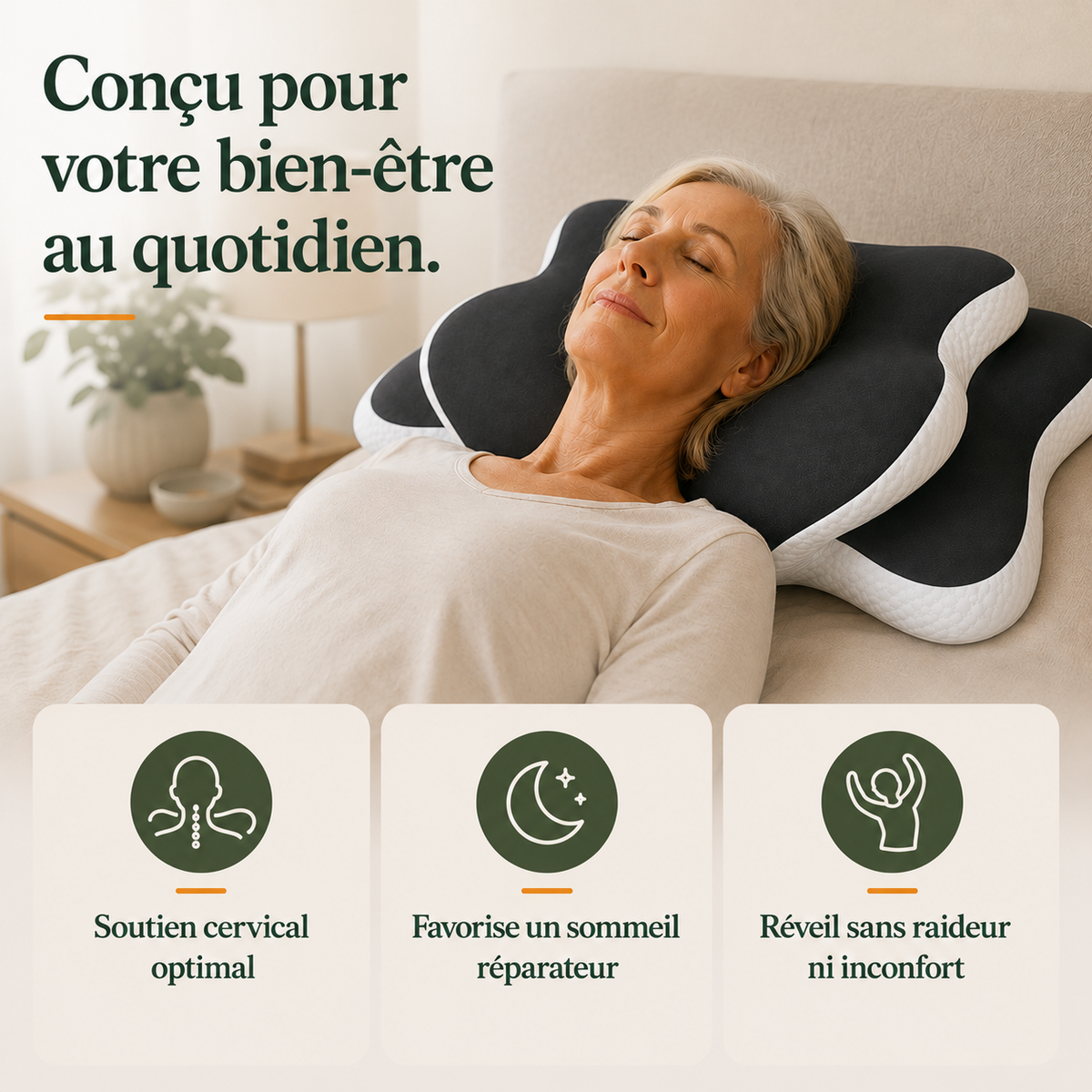 Oreiller Cervical Mémoire de Forme