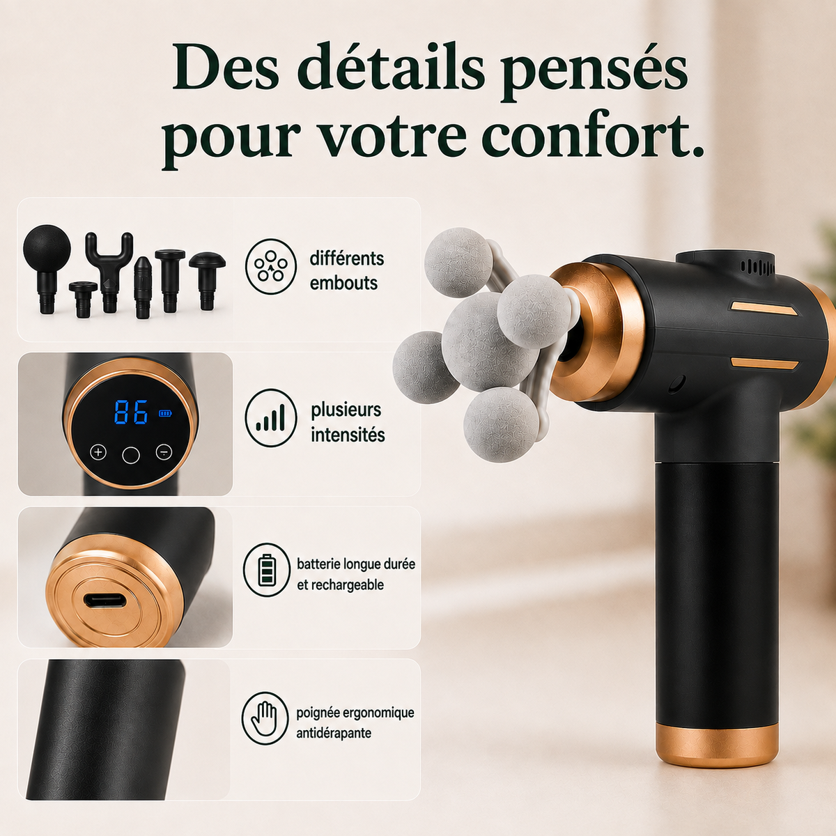 Pistolet de Massage Récupération Active