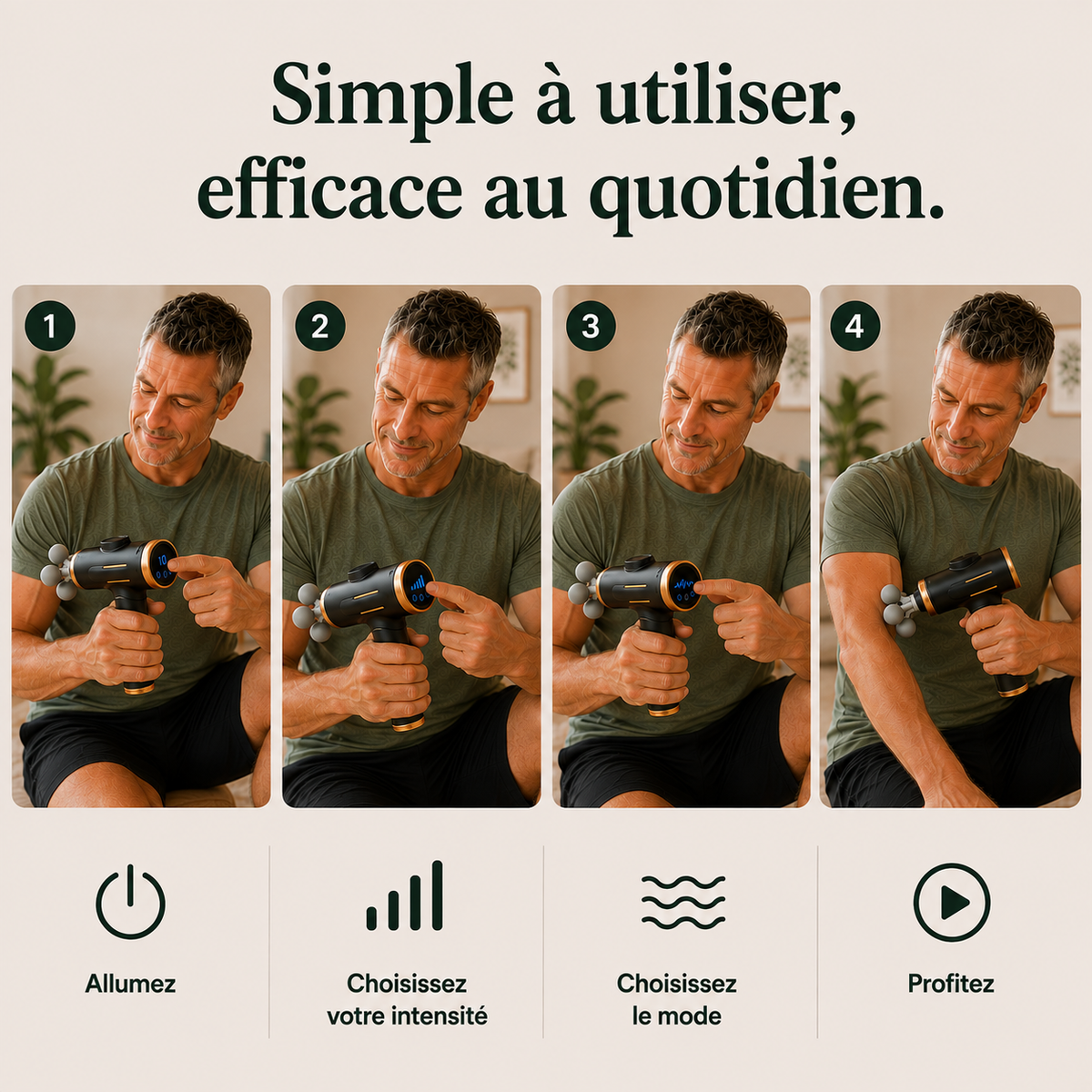Pistolet de Massage Récupération Active